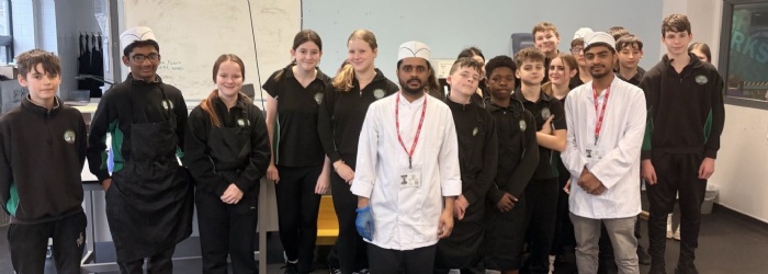 Cranbrook studetns with chef